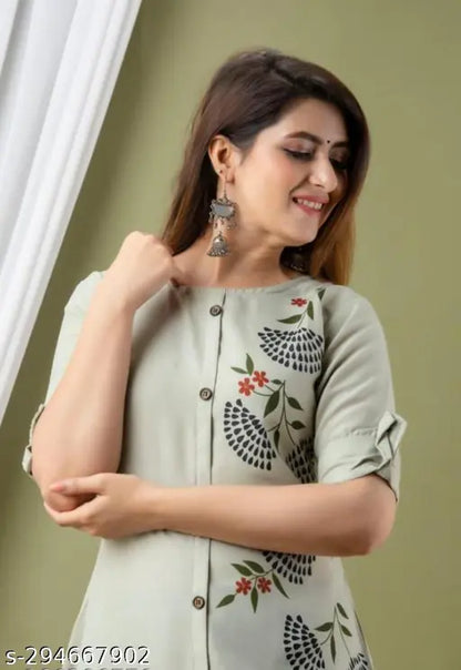 Florance Exclusive Slub Cotton Printed Fully